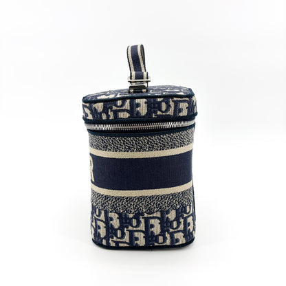 Christian Dior DiorTravel Vanity Case Oblique Canvas, Navy, Canvas, Handbag