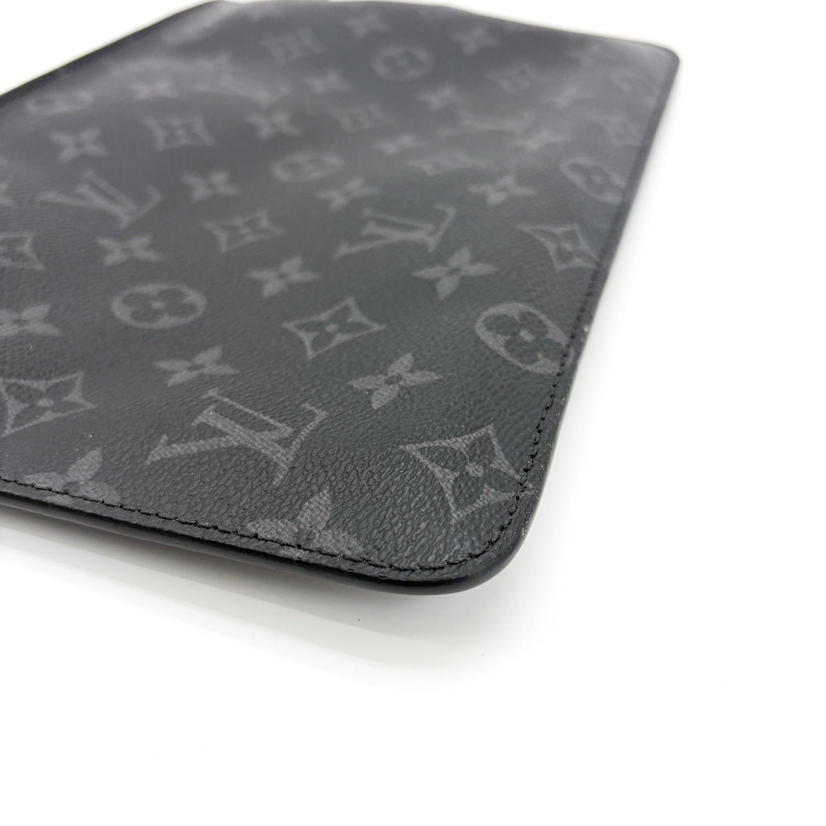 Louis Vuitton Pochette Voyage Monogram Eclipse Canvas, Black, Canvas, Clutch