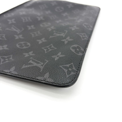 Louis Vuitton Pochette Voyage Monogram Eclipse Canvas, Black, Canvas, Clutch