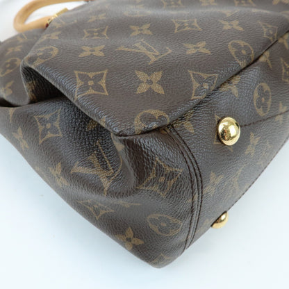 Louis Vuitton Pallas Monogram Canvas with Leather, Brown, Canvas, Tote Bag