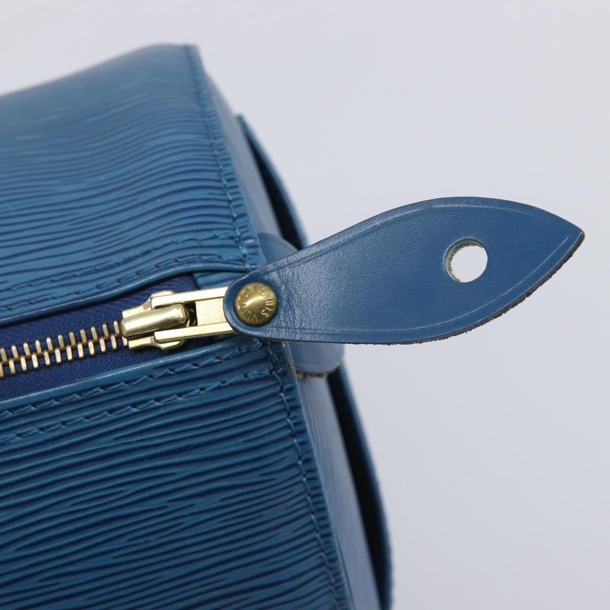 Louis Vuitton Speedy Epi Leather, Blue, Leather, Handbag