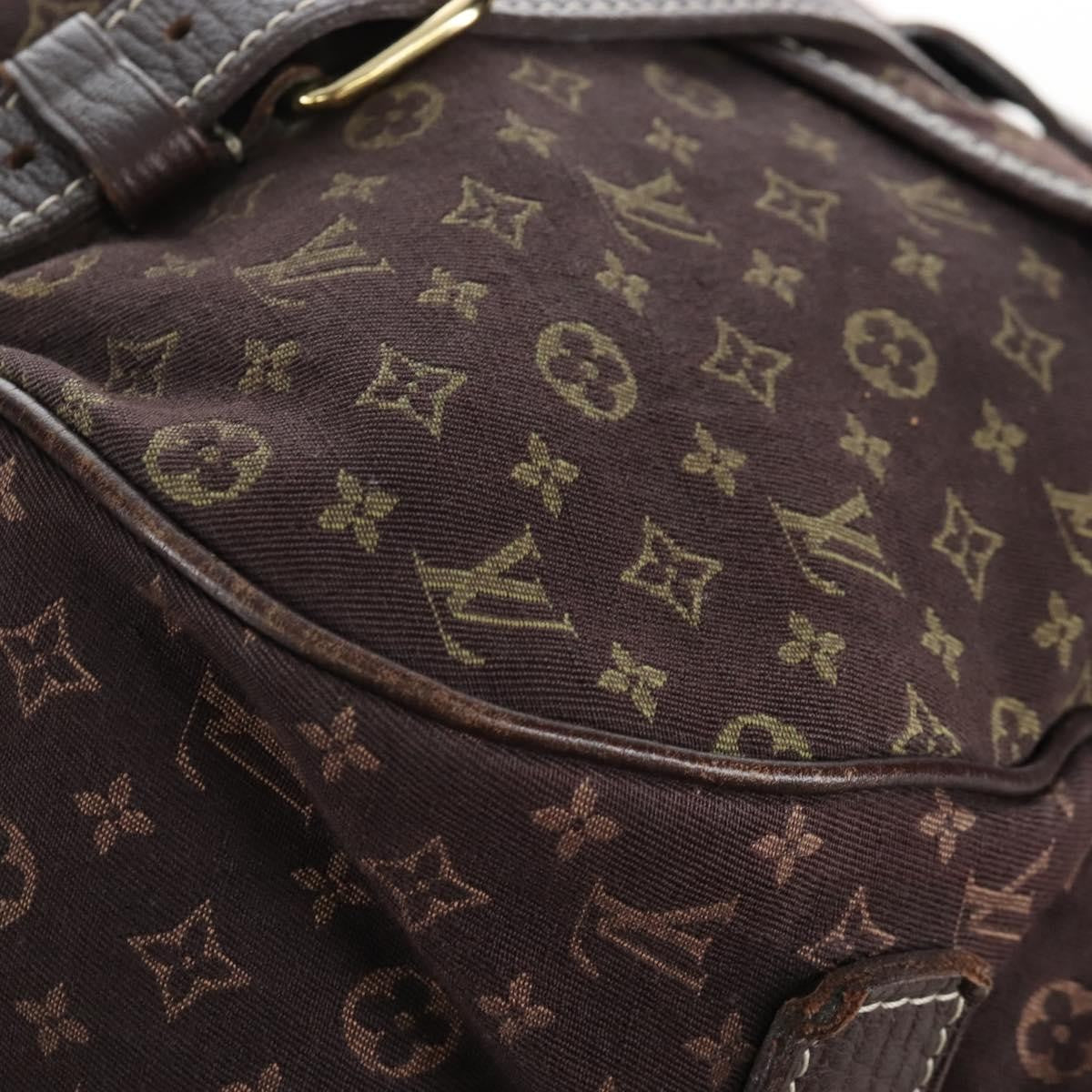Louis Vuitton Saumur Mini Lin, Brown, Canvas, Shoulder Bag