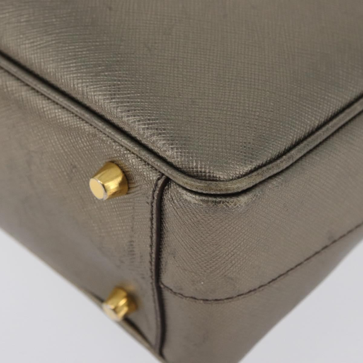 Prada Bauletto Saffiano Leather, Gold, Leather, Handbag