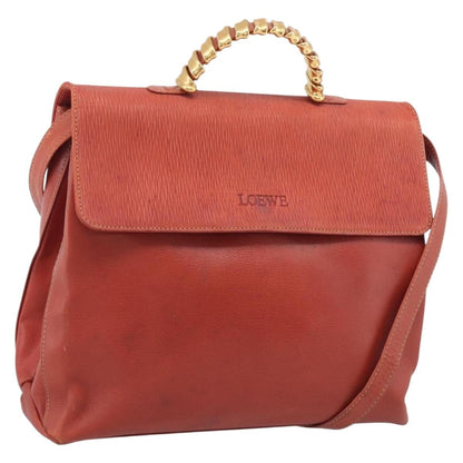 Loewe Vintage Velazquez Top Handle Leather, Orange, Leather, Handbag