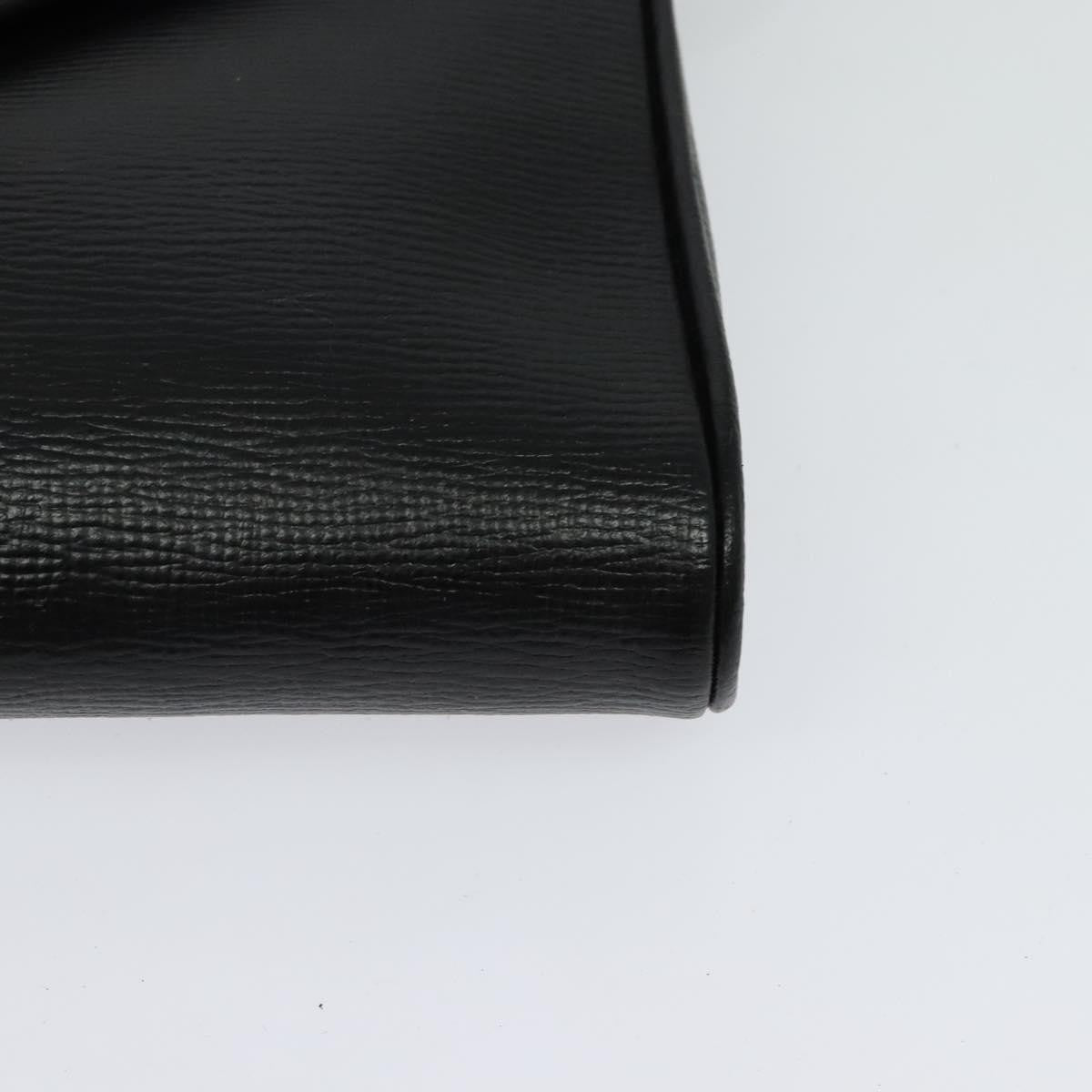 Celine Vintage Circle Logo Leather, Black, Leather, Handbag