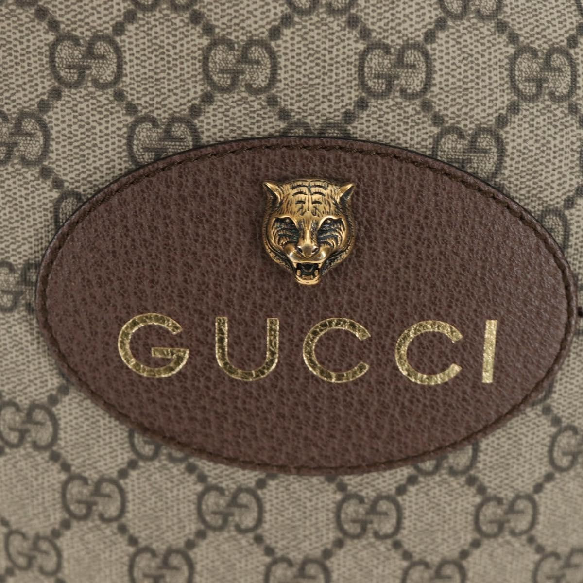 Gucci Neo Vintage Drawstring Bucket GG Coated Canvas, Beige, Canvas, Backpack