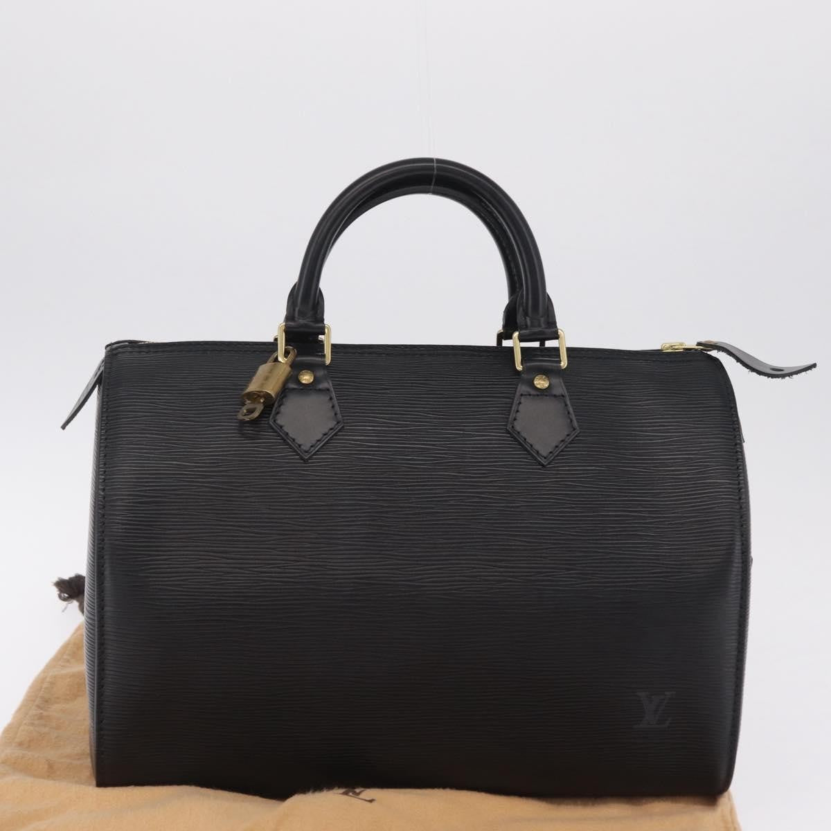 Louis Vuitton Speedy Epi Leather, Black, Leather, Handbag