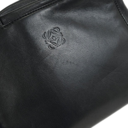 Loewe Anagram Leather, Black, Leather, Handbag