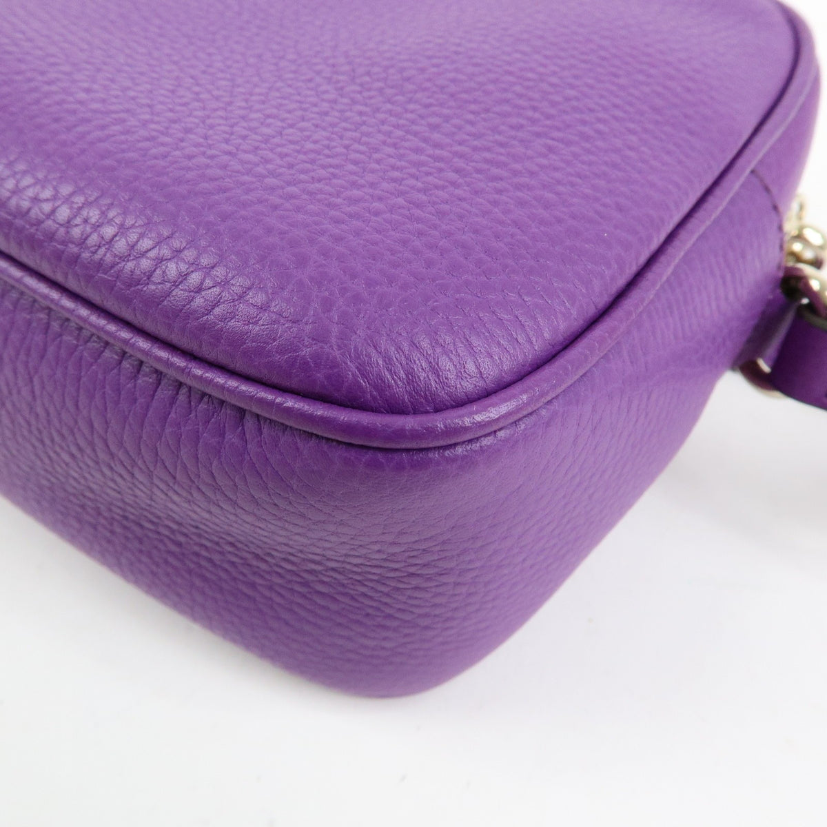 Gucci Soho Disco Leather, Purple, Leather, Crossbody Bag