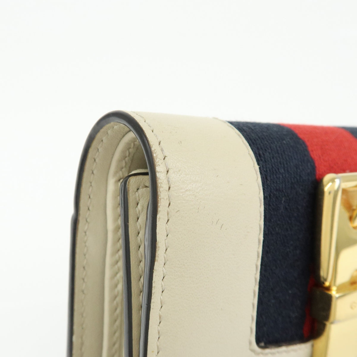 Gucci Sylvie Compact Leather, Beige, Leather, Wallet