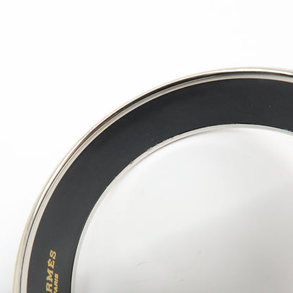 Hermes Bangle Printed Enamel, Silver, Silver Plated, Bracelet