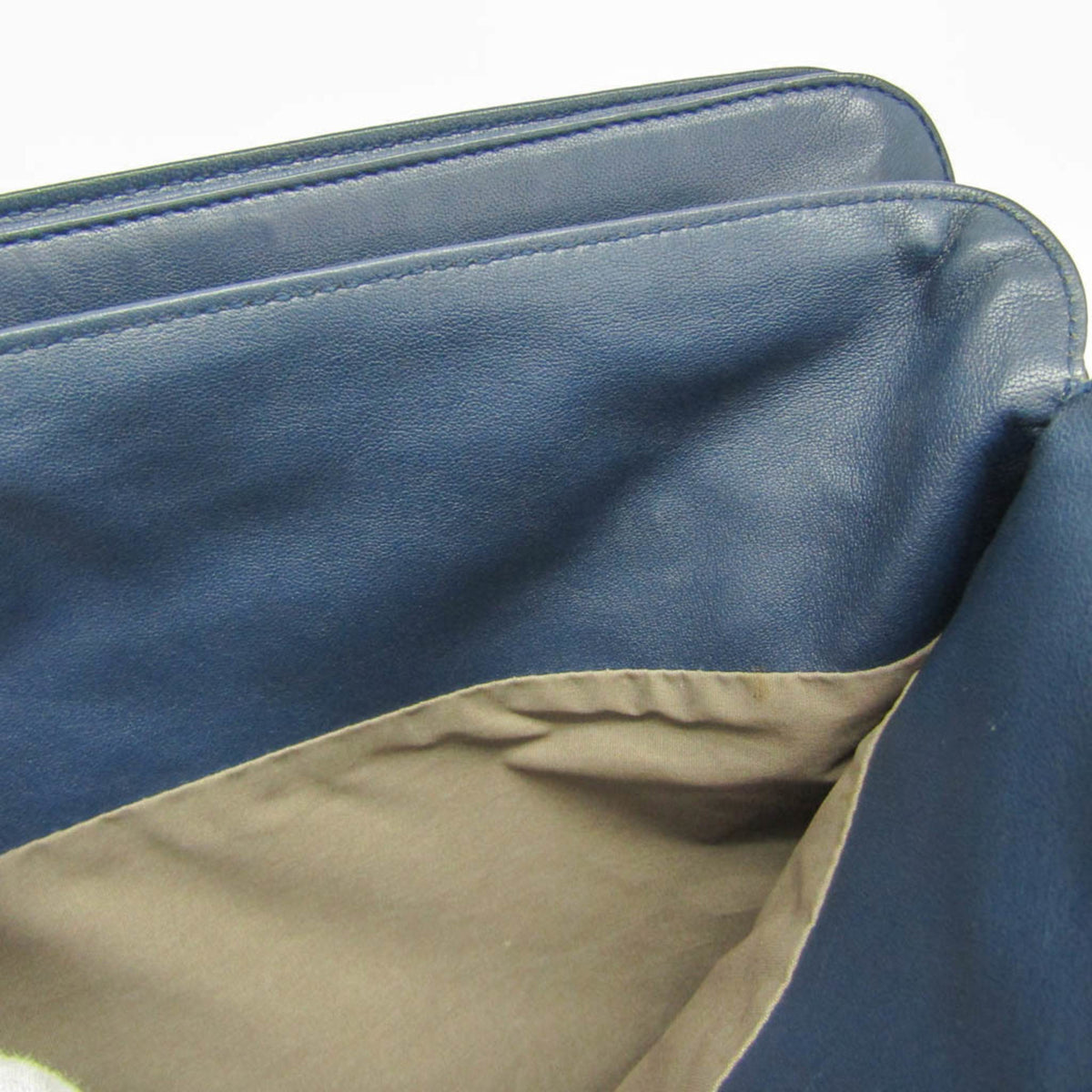 Bottega Veneta Intrecciato Leather, Navy, Leather, Briefcase