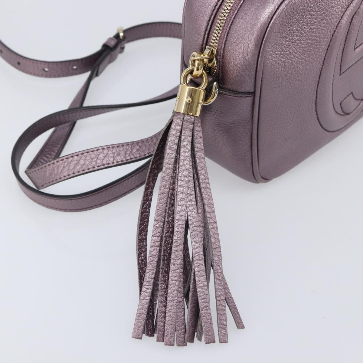 Gucci Soho Disco Leather, Pink, Leather, Crossbody Bag