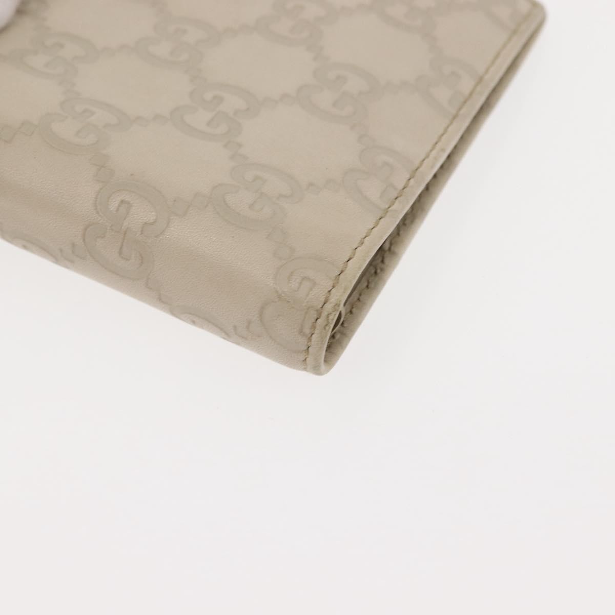 Gucci Ring Agenda Cover Guccissima Leather, Beige, Leather, Briefcase
