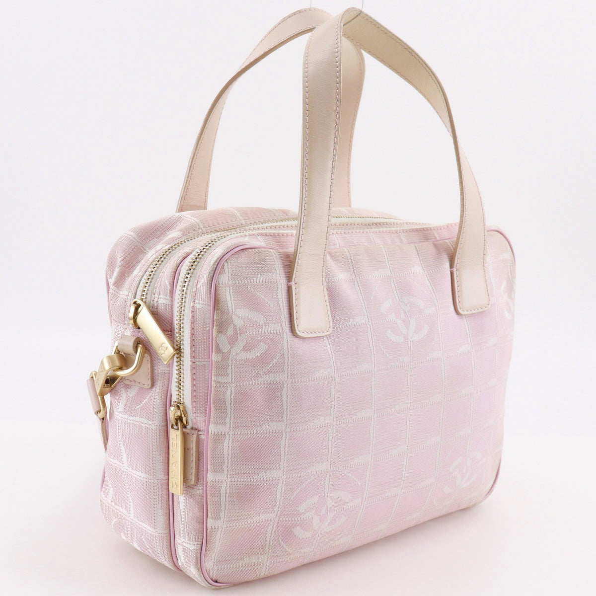 Chanel Travel Line Convertible Satchel Nylon, Pink, Nylon, Handbag