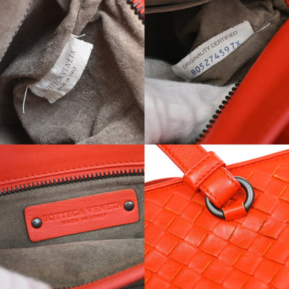 Bottega Veneta 2-Pocket Convertible Tote Intrecciato Nappa, Red, Leather, Tote Bag