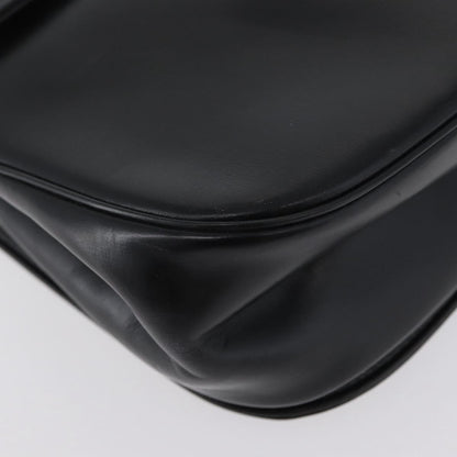 Christian Dior Vintage CD Logo Leather, Black, Leather, Shoulder Bag