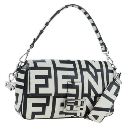 Fendi x Marc Jacobs Baguette NM Printed Leather, Black, Leather, Handbag