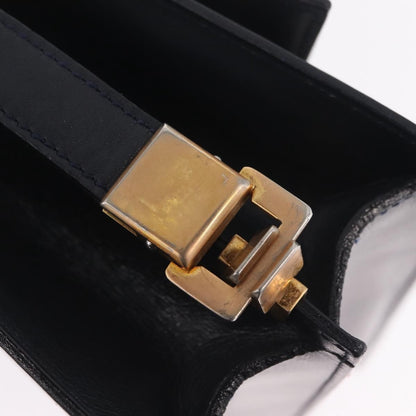 Celine Shoulder Leather, Navy, Leather, Shoulder Bag