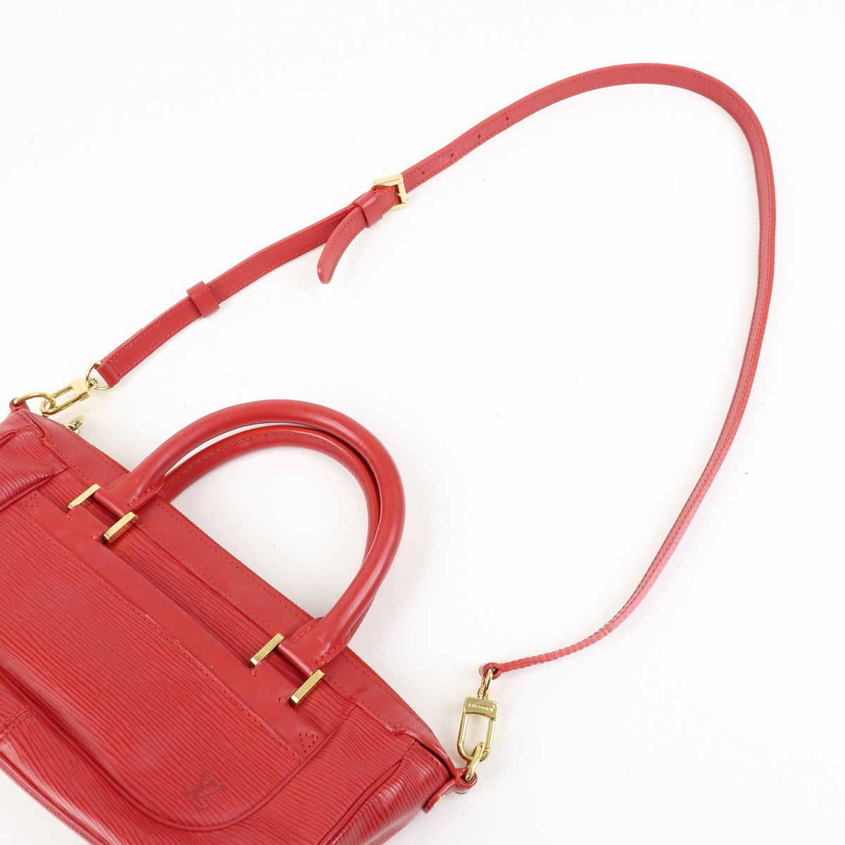 Louis Vuitton Dhanura Epi Leather, Red, Leather, Handbag