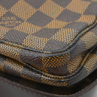 Louis Vuitton Naviglio Damier, Brown, Canvas, Shoulder Bag