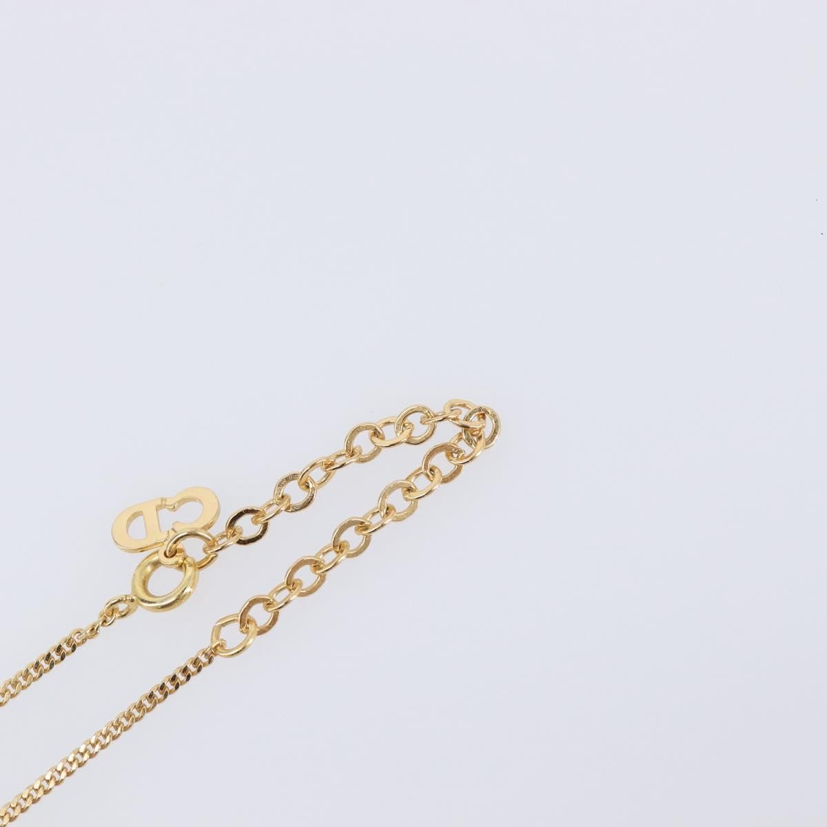 Christian Dior CD Long Metal with Beads, Gold, Metal, Necklace