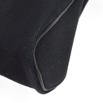 Hermes Heeboo Toile, Black, Canvas, Handbag