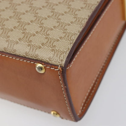 Celine Macadam Leather, Beige, Canvas, Shoulder Bag