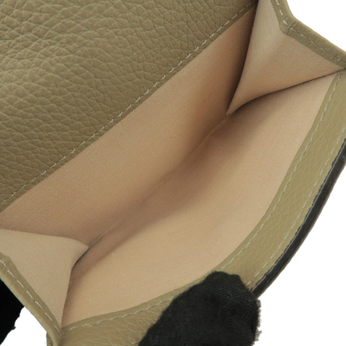 Chloe Alphabet Trifold Leather, Khaki, Leather, Wallet