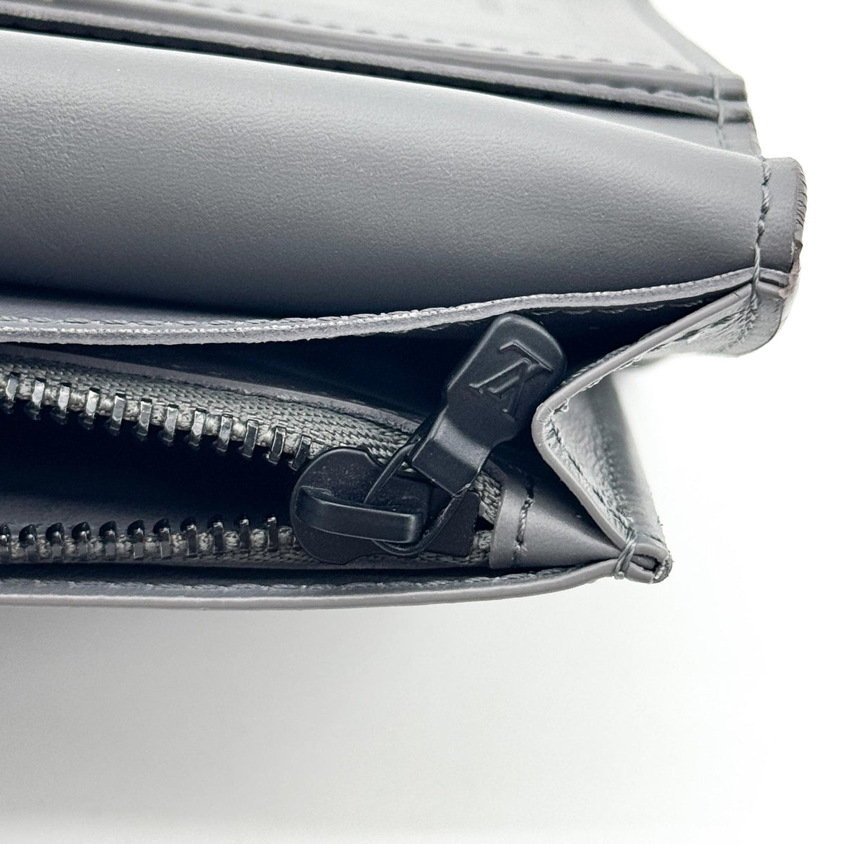 Louis Vuitton Brazza Monogram Shadow Leather, Black, Leather, Wallet