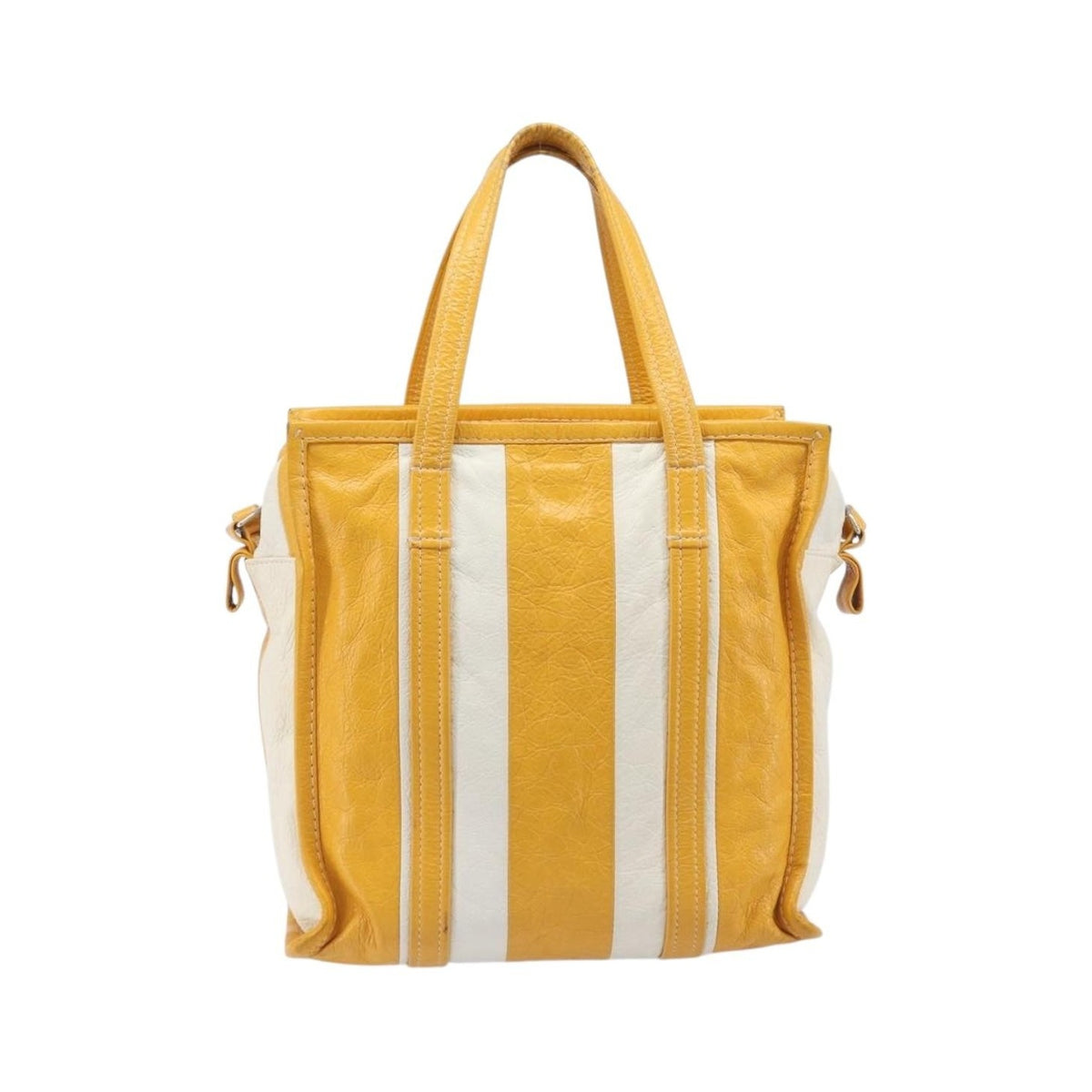 Balenciaga Bazar Leather, Yellow, Leather, Tote Bag