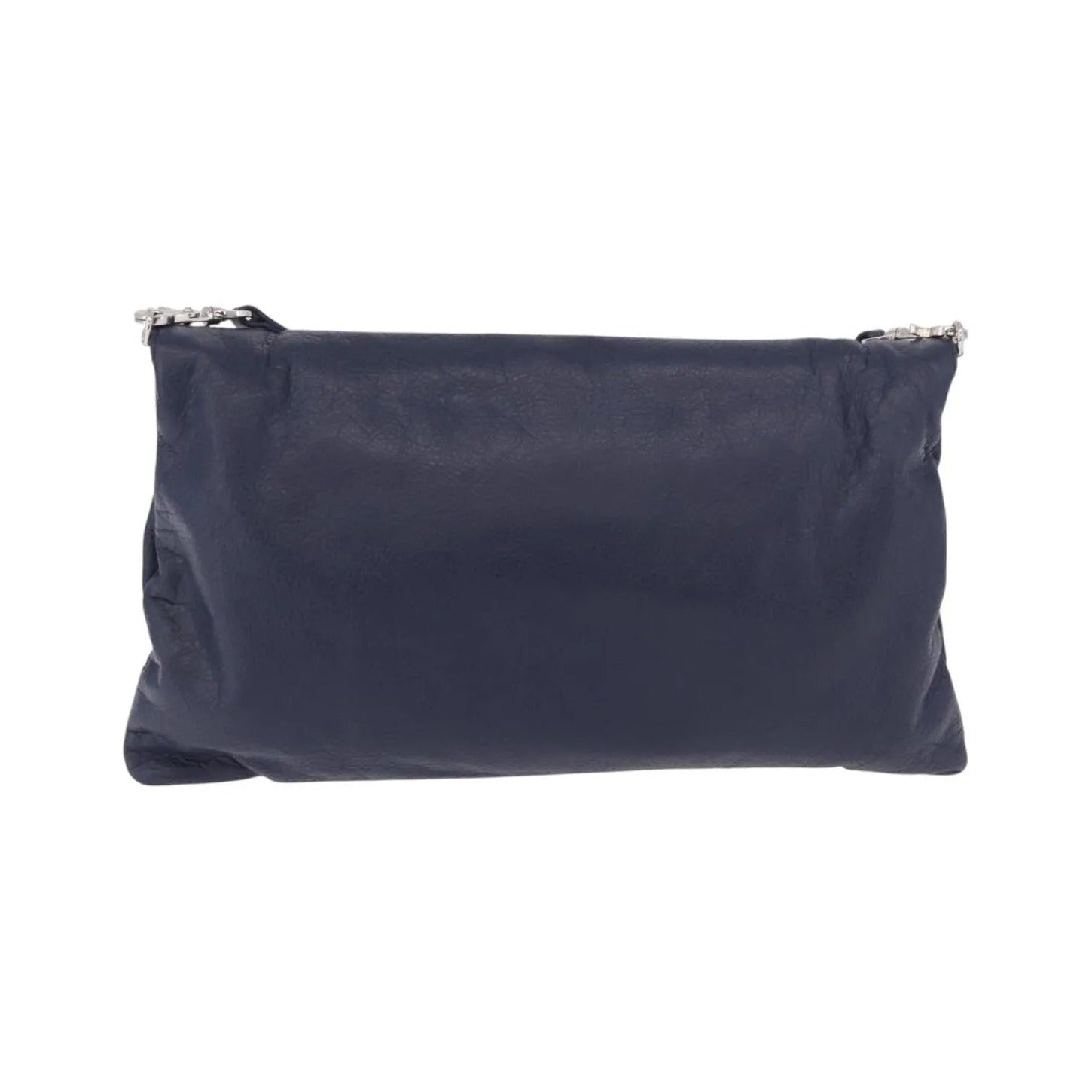 Balenciaga Classic Studs Envelope Strap Clutch Leather, Navy, Leather, Clutch