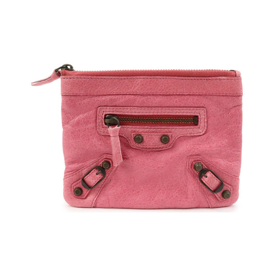 Balenciaga Classic Studs Reporter Leather, Pink, Leather, Crossbody Bag