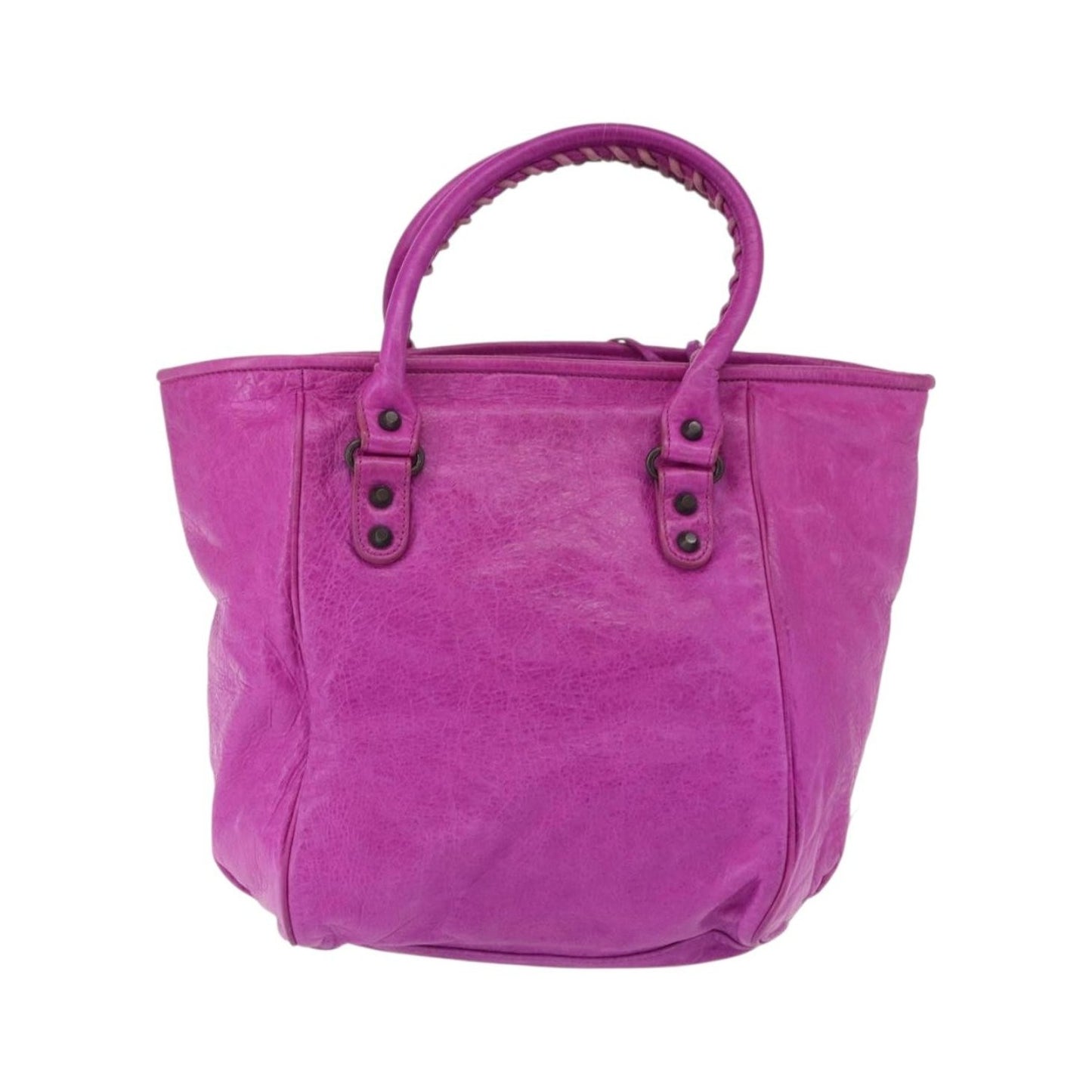 Balenciaga Classic Studs Sunday Tote Leather, Purple, Leather, Handbag