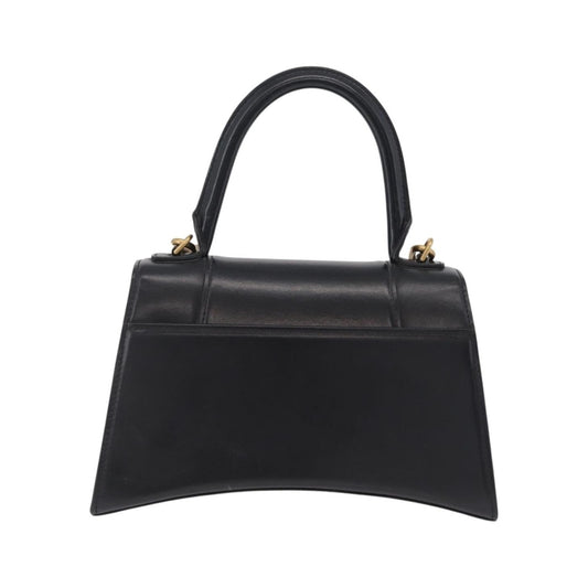 Balenciaga Graffiti Hourglass Top Handle Leather, Black, Leather, Handbag