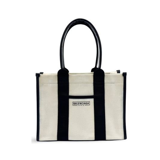 Balenciaga Hardware Canvas, Black, Canvas, Tote Bag