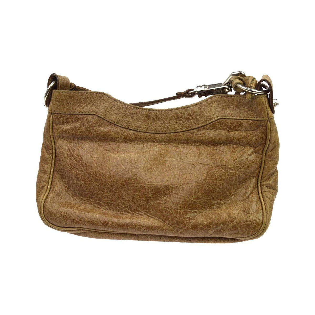 Balenciaga Hip Classic Studs Leather, Brown, Leather, Crossbody Bag