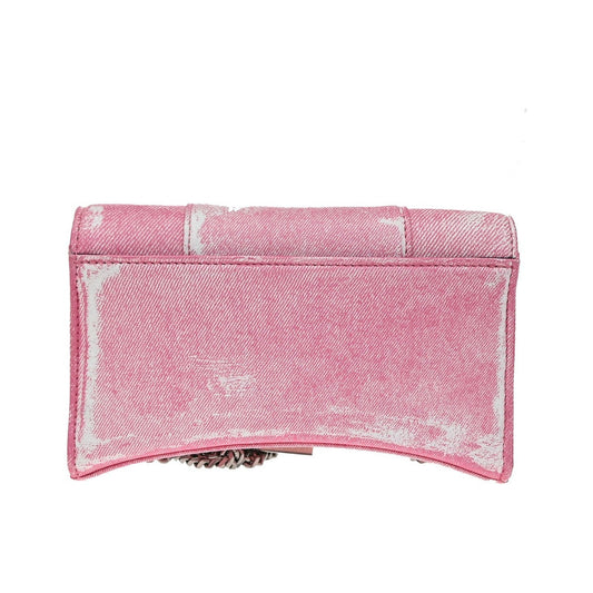 Balenciaga Hourglass Sling Leather, Pink, Leather, Shoulder Bag
