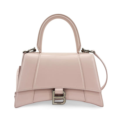 Balenciaga Hourglass Top Handle Leather, Pink, Leather, Handbag