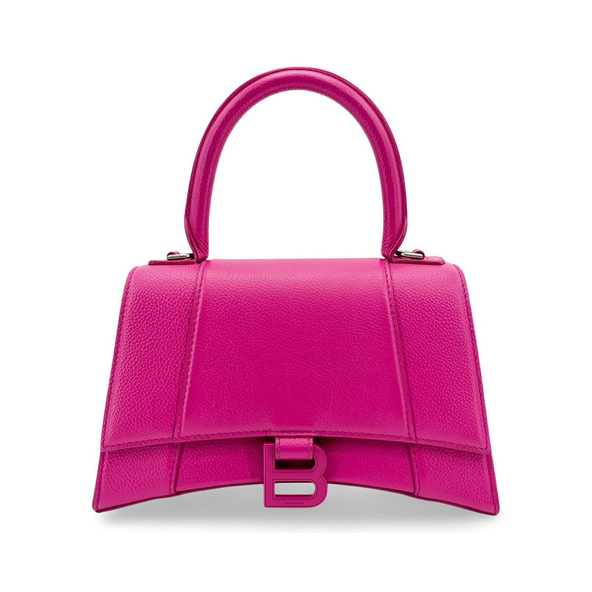 Balenciaga Hourglass Top Handle Leather with Crystals, Pink, Leather, Handbag