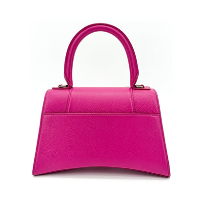 Balenciaga Hourglass Top Handle Leather with Crystals, Pink, Leather, Handbag