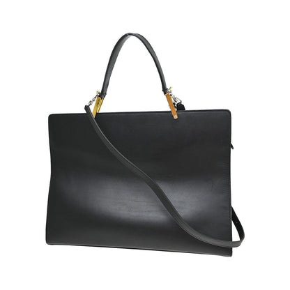 Balenciaga Le Dix Zip Cartable Top Handle Leather, Black, Leather, Handbag