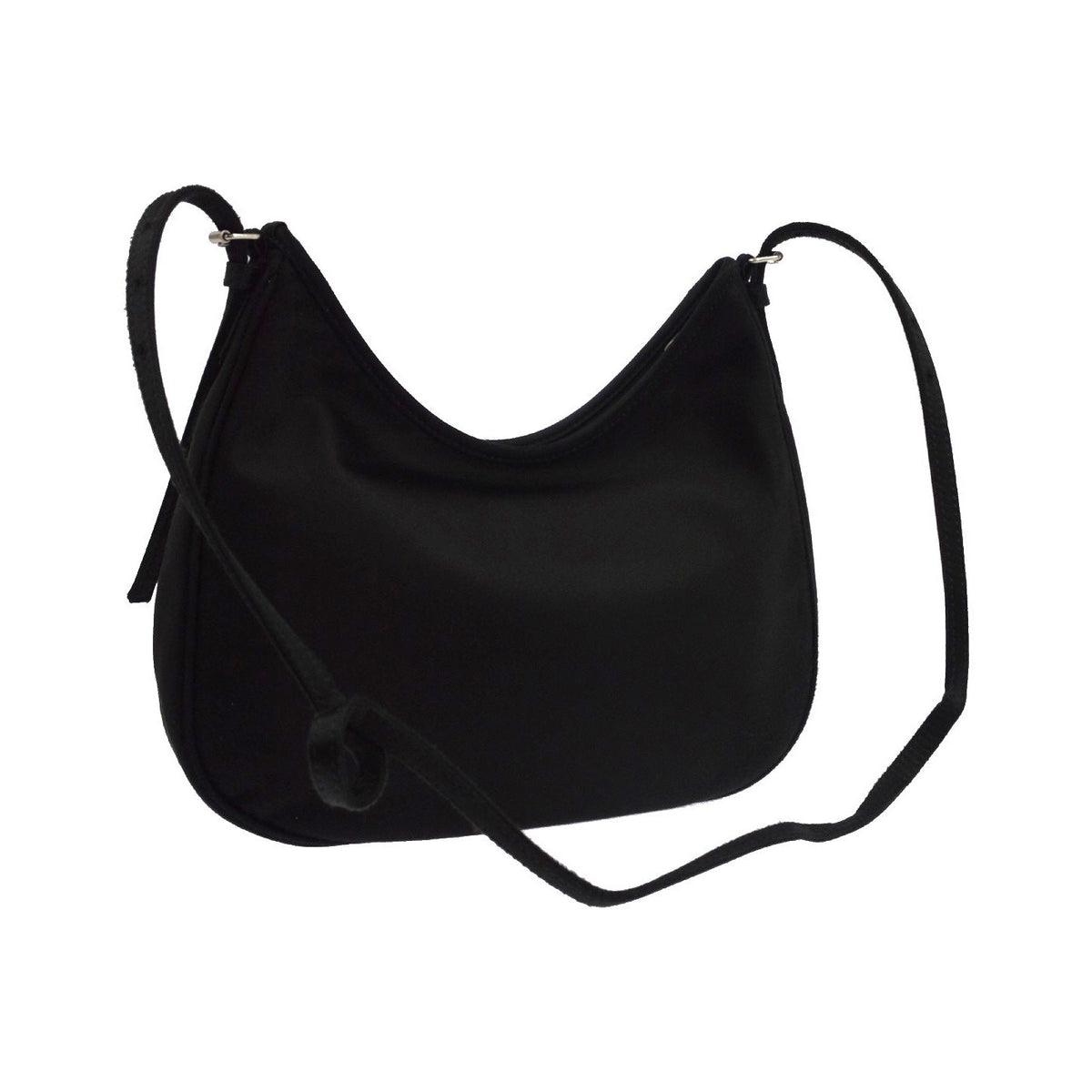 Balenciaga Leopolda Satin, Black, Satin, Shoulder Bag