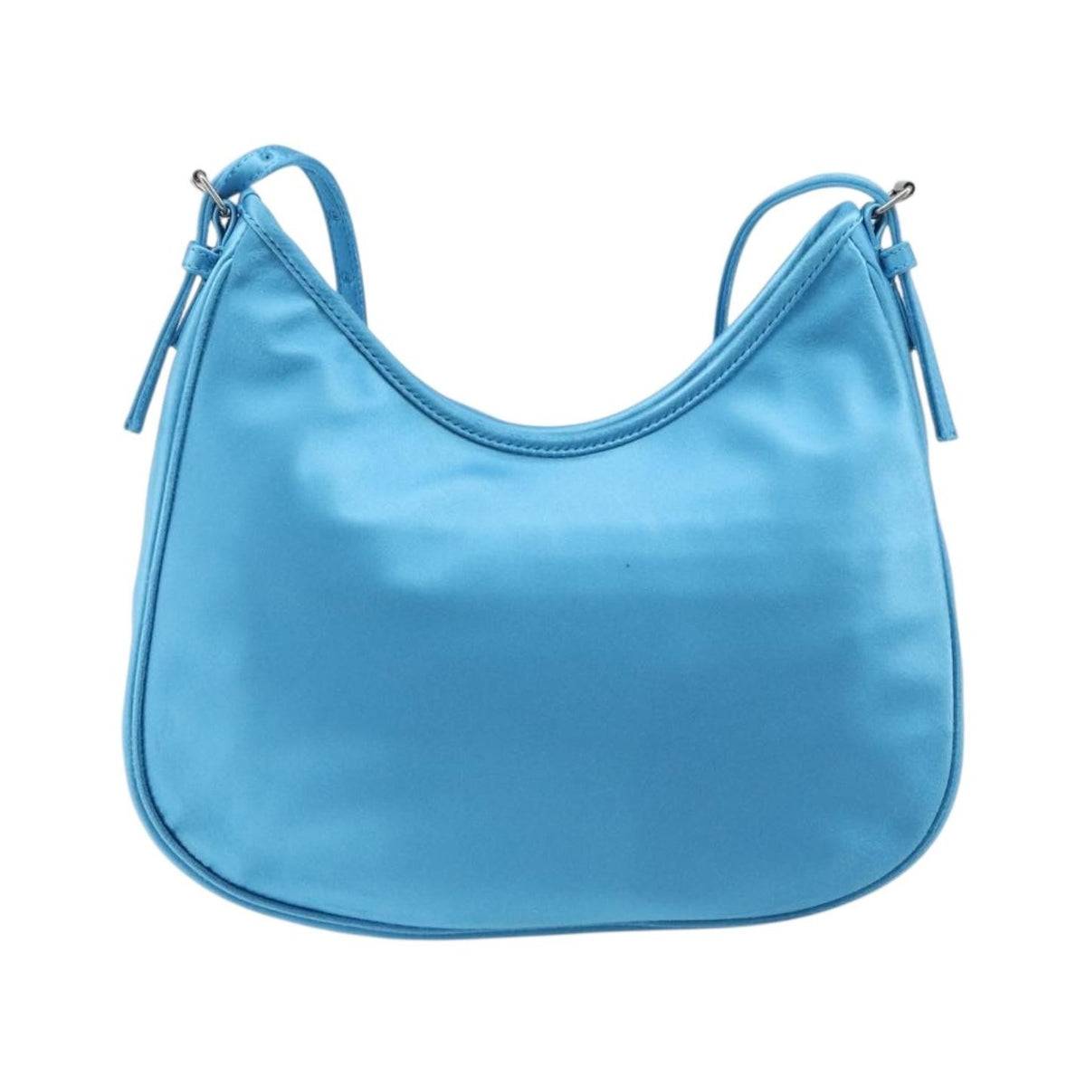 Balenciaga Leopolda Satin, Blue, Satin, Shoulder Bag