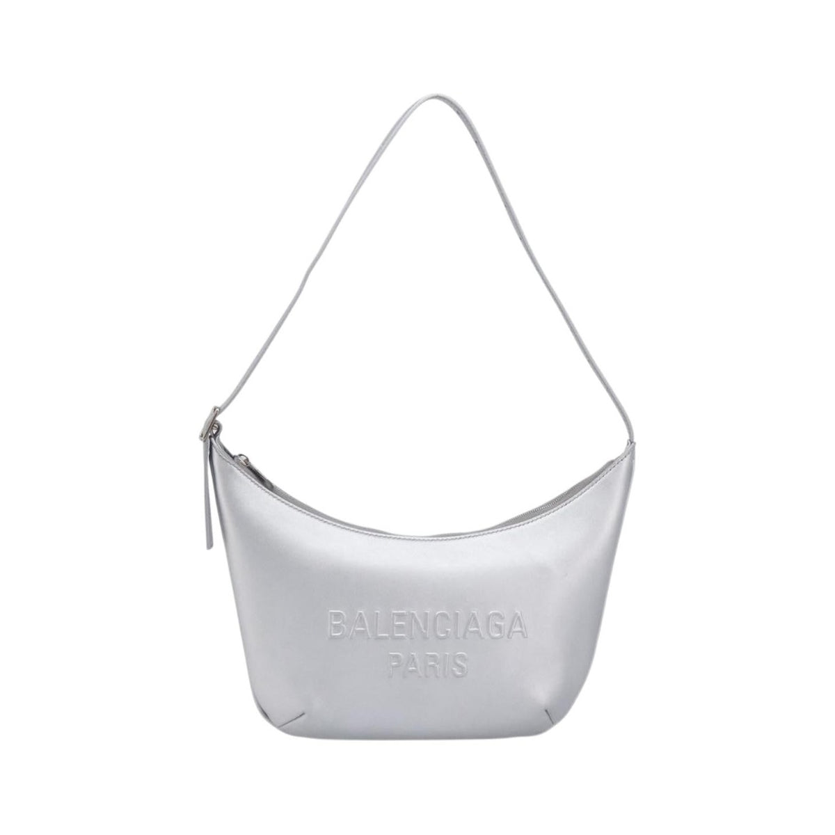 Balenciaga Mary Kate Sling Leather, Silver, Leather, Handbag
