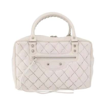 Balenciaga Matelasse Leather, White, Leather, Handbag