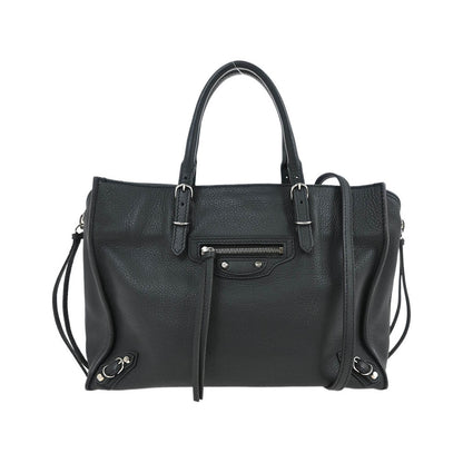 Balenciaga Papier A4 Zip Around Classic Studs Leather, Gray, Leather, Tote Bag