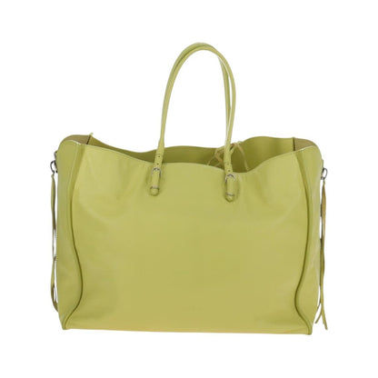 Balenciaga Papier A4 Zip Around Classic Studs Leather, Yellow, Leather, Handbag