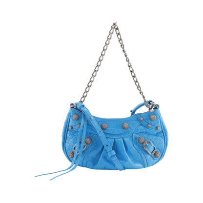 Balenciaga Shoulder PVC, Blue, Leather, Shoulder Bag