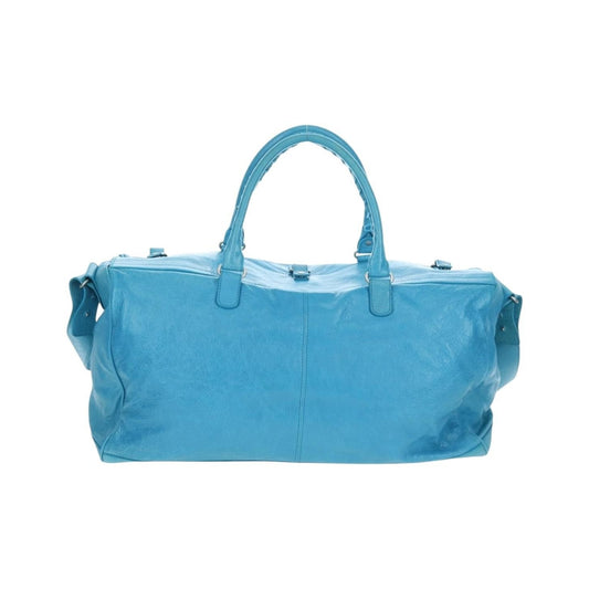 Balenciaga Squash Duffle Leather, Blue, Leather, Handbag